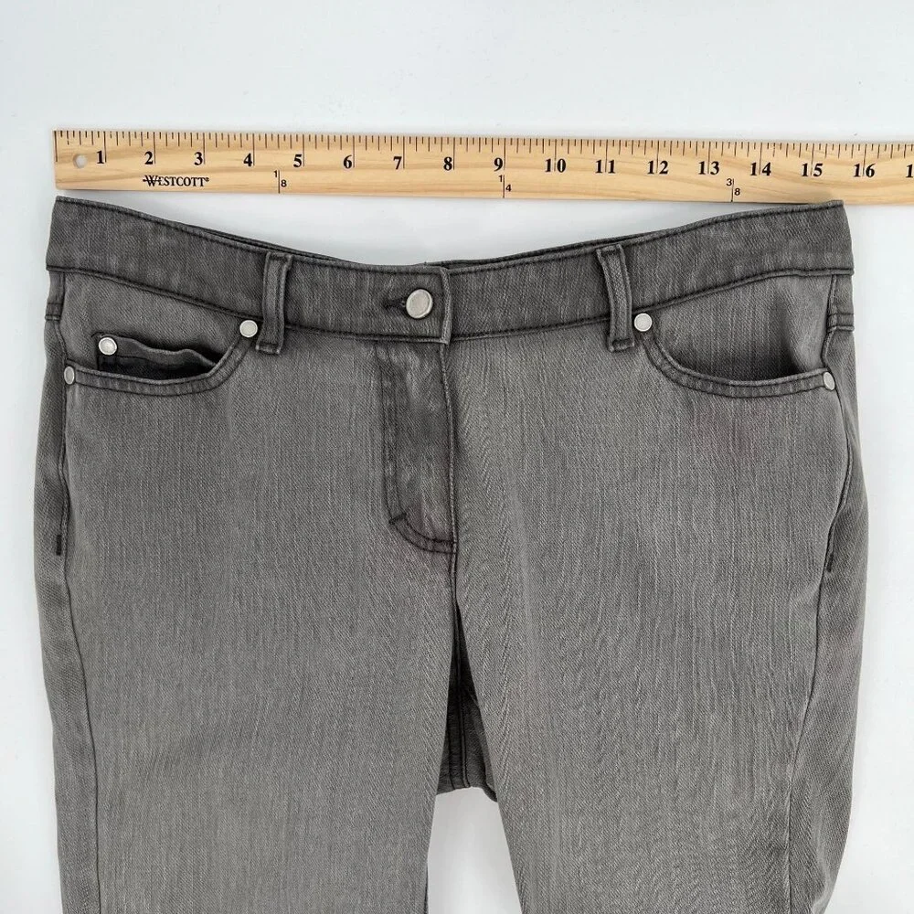 J. McLaughlin Womens Skinny Jeans Size 8 Gray Denim Soft Stretch Cotton Mid Rise